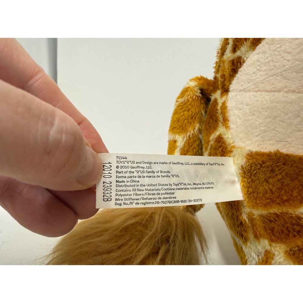 Toys R Us Geoffrey Giraffe Plush Standing Stuffed Animal 18 inch‎ NWT - Picture 6 of 9